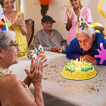 people celebrating a birthday